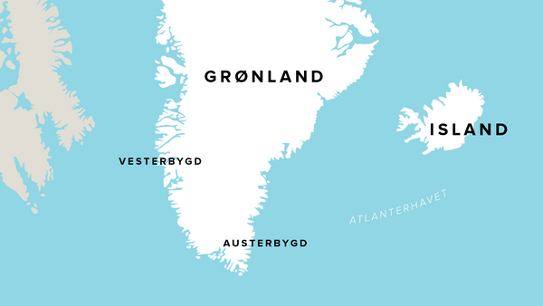 Kort over Groenland og bygder