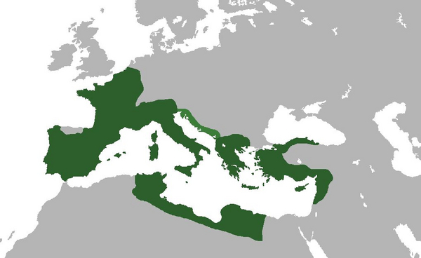 Rom  romerrigets udbredelse  Roman Republic 44BC  wikimedia