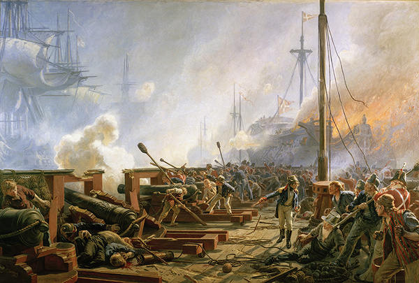 The Battle of Copenhagen 1801 by Christian Moelsted  1901  PD